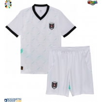 Otroški Nogometni dresi Avstrija Gostujoči EP 2024 Kratek Rokav (+ Kratke hlače)